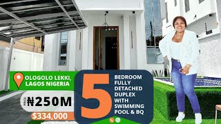 Inside a ₦250,000,000 Detached Mansion With Swimming Pool | House For Sale In Lekki #lagosnigeria