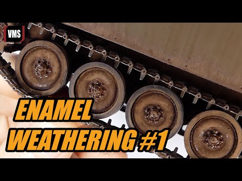 Weather a model and create mud effects VMS enamel binders Tutorial pat 1