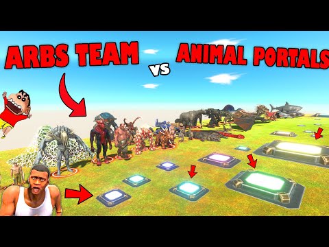 ARBS All Unit TEAM vs SHINCHAN and CHOP and AMAAN TEAM PORTALS in Animal Revolt Battle Simulator