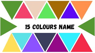 15 Colours Name In English - And Colours Name - With Spelling - Star Kids
