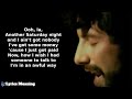 Cat Stevens - Another Saturday Night | Lyrics Meaning