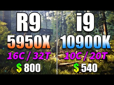 Ryzen 9 5950X vs Core i9 10900K | PC Gameplay Benchmark Test