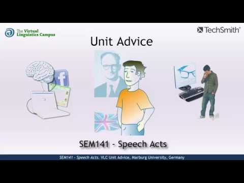 SEM141 - Unit Advice (Speech Acts)