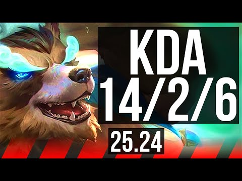 VOLIBEAR vs WARWICK (TOP) | Good KDA: 14/2/6 | EUW Master | 25.24