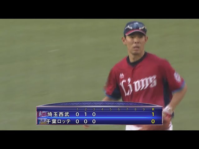 【3回裏】ライオンズ・秋山 難しい体勢から完璧な送球でランナーを刺す!! 2017/8/13 M-L