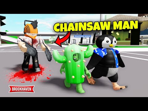 CACTUS DISCOVERS CHAINSAW MAN AND IT ENDS BADLY! ROBLOX - BROOKHAVEN