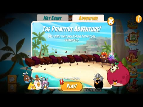 Angry Birds 2 Primitive Adventure with Stone Age Hat set | ALL LEVELS