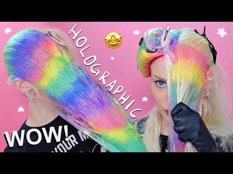 I tried the Holo/Prism hair trend.... again. AND IT...