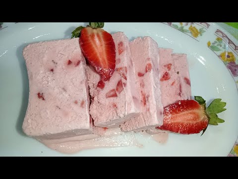 My First Experience Strawberry Ice Cream Just With Three Ingredients By Zaiqa with nasira