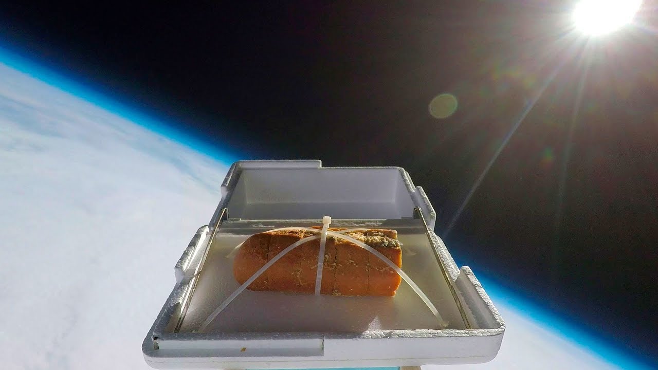 We Sent Garlic Bread to the Edge of Space, Then Ate It - YouTube
