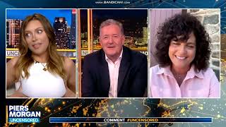 you tube, piers morgan uncensored, ava louise lockner, only fans model holds her big boobs up with h