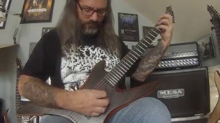 Luc Lemay(Gorguts) talk about Marc Chicoine 6 string guitar (2016)