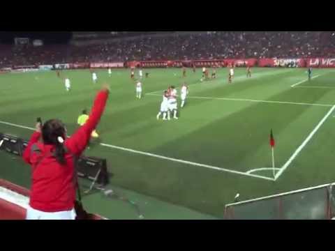 Celebrando el Gol de Isaac