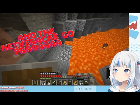 Gawr Gura Minecraft Hardcore Funny Moments [ GURA / HOLOLIVE ] Rapping And More