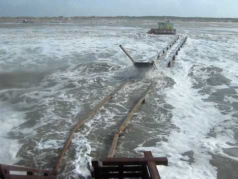 Strandbar 54 Grad Nord St. Peter-Ording Sturmflut Okt. 2009