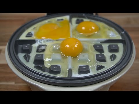 Making Fried Eggs with a Waffle Maker l 와플메이커로 계란후라이 만들기 l Làm trứng chiên bằng máy làm bánh quế