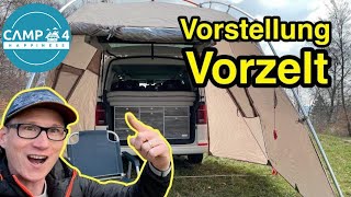 VAUDE Drive Van: Camping Vorzelt - Vorstellung und Test - für den Bulli als Heckzelt & Seitenzelt
