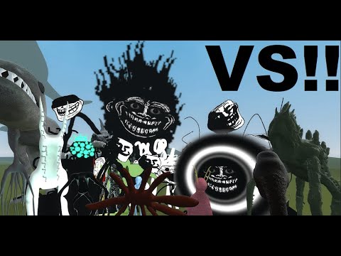 Trollge Giants Vs Trevor Henderson Giants (Trevor Henderson Mod Pack And Trollge Mod Pack) - GMod