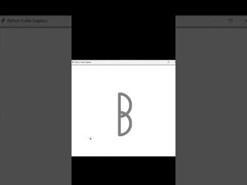How To Draw Alphabet B Using Python Turtle Module