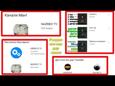 Кушодани разделхои нав дар канал