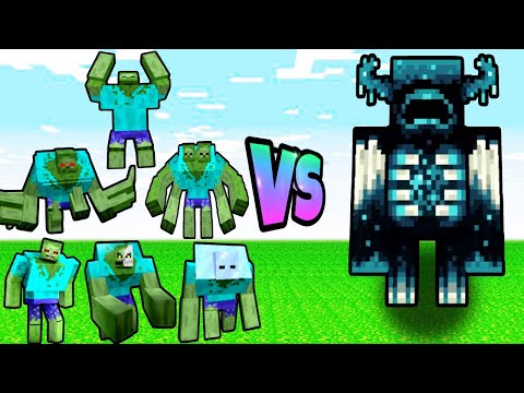 ALL ZOMBIES vs WARDEN minecraft