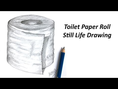 Toilet Paper Still Life Drawing (Basic Shape Study)| Arpana's Art Room