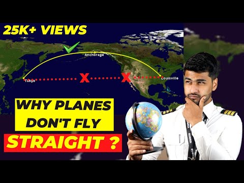 Why Planes Don't Fly Straight but take curved flight path ?