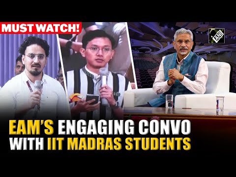 Watch! EAM Jaishankar’s engaging conversation with IIT Madras students, takes multiple questions