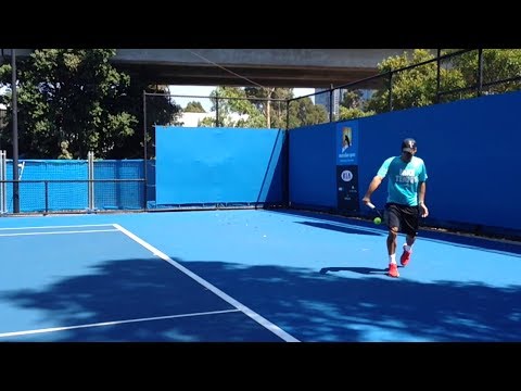 Roger Federer Ultimate Slow Motion Backhands at Australian Open