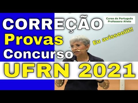 Concurso #UFRN 2021 | Correção das Provas | Banca Comperve