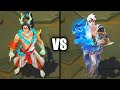 Heavenscale Lee Sin vs Storm Dragon Lee Sin Legendary Skins Comparison (League of Legends)