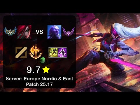 Katarina Mid vs Ryze - EUNE Challenger - Patch 25.17