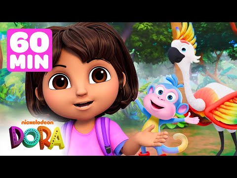 Dora's Daring Animal Rescues! w/ Boots #2 🐧 60 Minutes | Dora & Friends