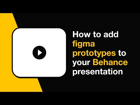 How to add figma prototypes to your Behance presentation