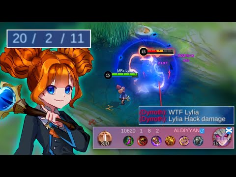 20 KILL!! BUILD LYLIA HACK DAMAGE AFTER SEASON | Lylia Gameplay - MLBB