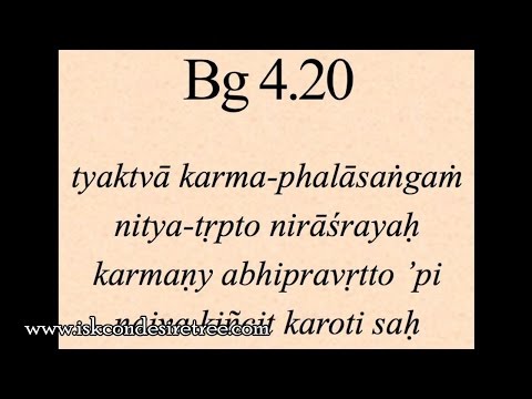 Gita 04.20 - The more we give up material shelters, the more we seek spiritual shelter