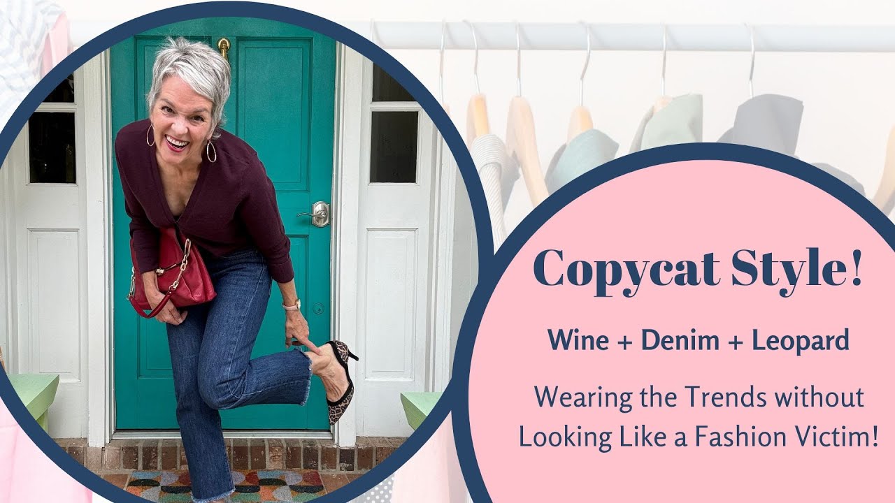 Style the Fall Trends--Wine + Denim + Leopard (Copycat Style: September 2024)