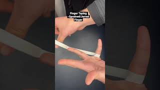 Finger Taping - Sprained/ Jarred Finger #taping #physicaltherapy #strapping #sporttape #sportstaping