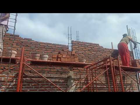 Red Brick Laying Process #shortvideo #property #construction