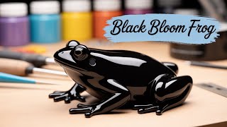 389|Unveiling The Mystic BLACK Frog: A Bloom of Sparkly Wonder!