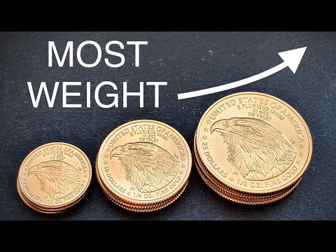 Which Fractional Gold Coin Makes Heaviest Stack? (not what you think)