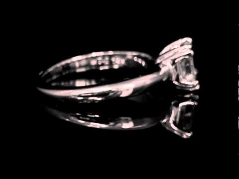 1 1/6 CT Solitaire Radiant Cut Diamond Engagement Ring in 14K White Gold