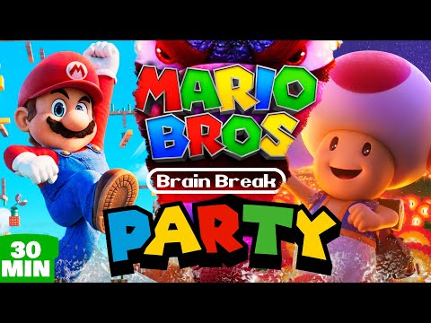 Super Mario Brain Break Party 🍄 Freeze Dance & Run 🍄 Just Dance 🍄 Mario Challenge 🍄 Matthew Wood
