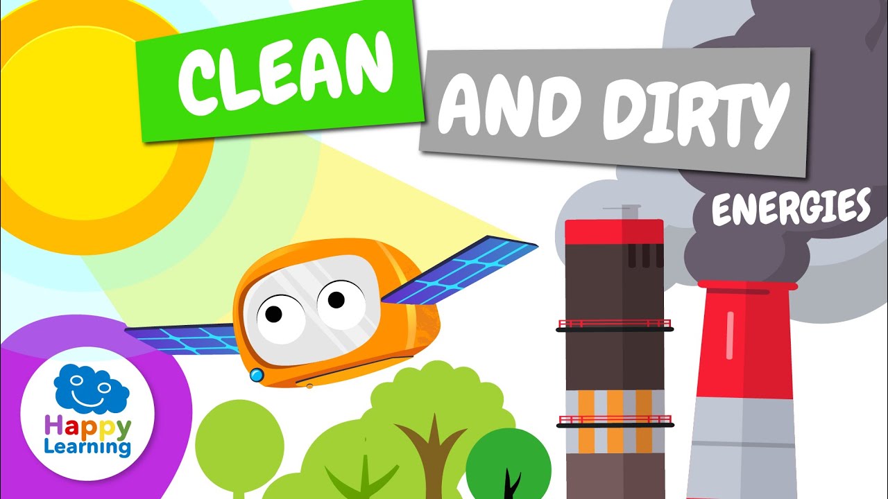 ⚡🌱 What are CLEAN and DIRTY ENERGY? | Educational Videos for Children | @HappyLearningENG