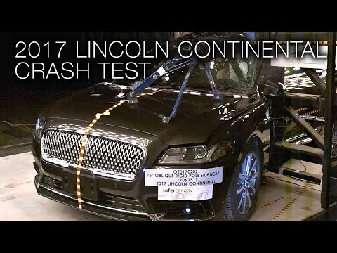 2017 Lincoln Continental Pole Crash Test