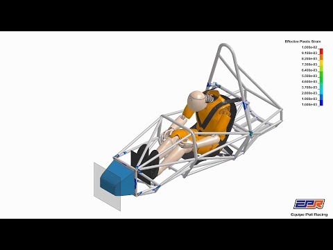 Crash test numerical analysis of a Formula SAE vehicle - Equipe Poli Racing