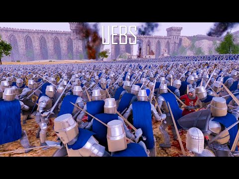 20000 Heavy Knights VS 19900 Footmans. Ultimate Epic Battle Simulator 2 UEBS 2