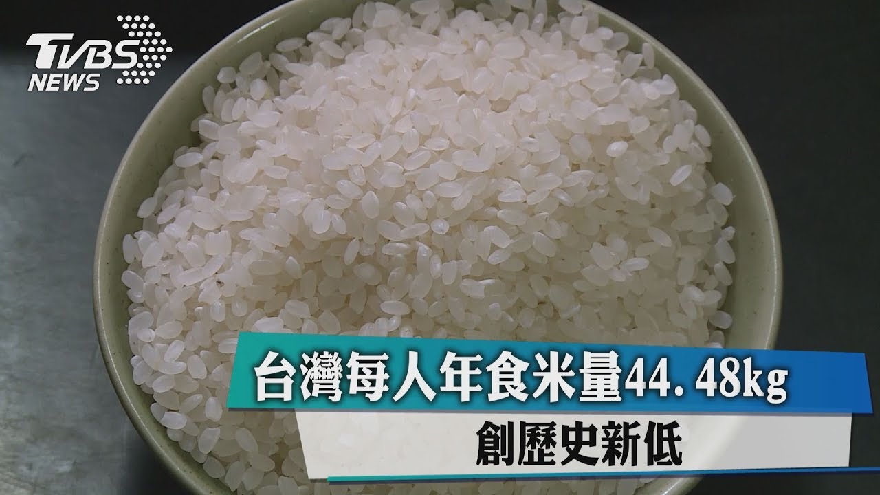 台灣每人年食米量44.48kg　創歷史新低