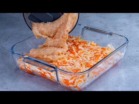 My dinner is the same for 3 days - chicken with cabbage in the oven!