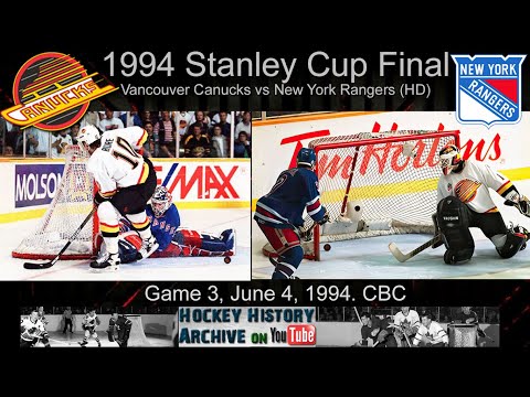 1994R4G3 Vancouver Canucks vs New York Rangers (HD HQ CBC). Game 3, 1994 Stanley Cup Final.